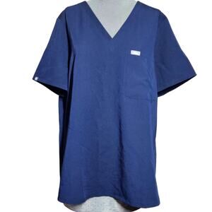 Figs Technical Collection Blue Scrub Top Size XL